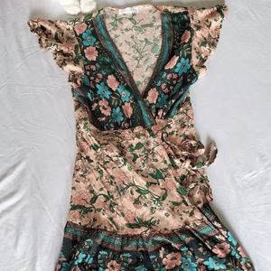 Floral wrap dress